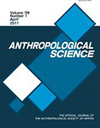 ANTHROPOLOGICAL SCIENCE雜志封面